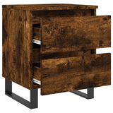 Comodini 2pz Rovere Fumo 40x35x50 cm in Legno truciolato