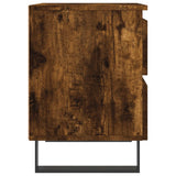 Comodini 2pz Rovere Fumo 40x35x50 cm in Legno truciolato