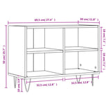 Mobile Porta TV Nero 69,5x30x50 cm in Legno truciolato