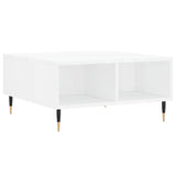 Tavolino da Salotto Bianco Lucido 60x60x30 cm Legno truciolato