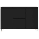 Credenza Nera 101,5x35x70 cm in Legno truciolato