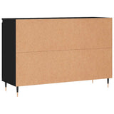 Credenza Nera 101,5x35x70 cm in Legno truciolato