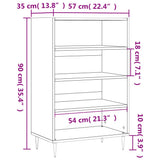 Credenza Rovere Sonoma 57x35x90 cm in Legno truciolato
