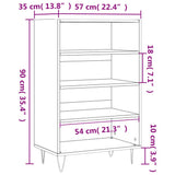 Credenza Bianca 57x35x90 cm in Legno truciolato