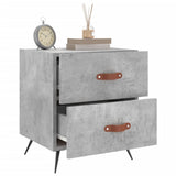 Comodino Grigio Cemento 40x35x47,5 cm in Legno truciolato