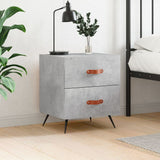 Comodino Grigio Cemento 40x35x47,5 cm in Legno truciolato