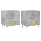 Comodini 2 pz Grigio Cemento 40x35x47,5 cm in Legno truciolato