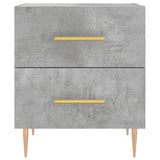 Comodini 2 pz Grigio Cemento 40x35x47,5 cm in Legno truciolato