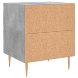 Comodini 2 pz Grigio Cemento 40x35x47,5 cm in Legno truciolato