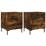 Comodini 2 pz Rovere Fumo 40x35x47,5 cm in Legno truciolato