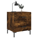Comodini 2 pz Rovere Fumo 40x35x47,5 cm in Legno truciolato