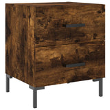 Comodini 2 pz Rovere Fumo 40x35x47,5 cm in Legno truciolato