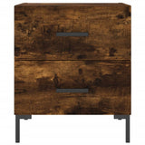 Comodini 2 pz Rovere Fumo 40x35x47,5 cm in Legno truciolato
