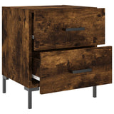 Comodini 2 pz Rovere Fumo 40x35x47,5 cm in Legno truciolato