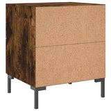 Comodini 2 pz Rovere Fumo 40x35x47,5 cm in Legno truciolato