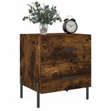 Comodini 2 pz Rovere Fumo 40x35x47,5 cm in Legno truciolato