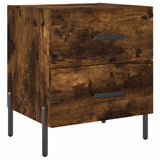 Comodini 2 pz Rovere Fumo 40x35x47,5 cm in Legno truciolato