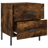 Comodini 2 pz Rovere Fumo 40x35x47,5 cm in Legno truciolato