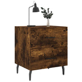 Comodini 2 pz Rovere Fumo 40x35x47,5 cm in Legno truciolato
