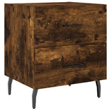 Comodini 2 pz Rovere Fumo 40x35x47,5 cm in Legno truciolato