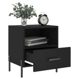 Comodini 2 pz Neri 40x35x47,5 cm in Legno truciolato