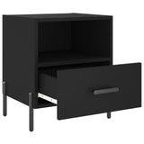 Comodini 2 pz Neri 40x35x47,5 cm in Legno truciolato