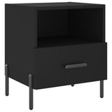 Comodini 2 pz Neri 40x35x47,5 cm in Legno truciolato