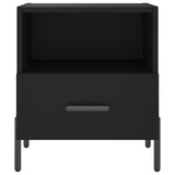 Comodini 2 pz Neri 40x35x47,5 cm in Legno truciolato
