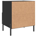 Comodini 2 pz Neri 40x35x47,5 cm in Legno truciolato