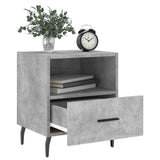 Comodini 2 pz Grigio Cemento 40x35x47,5 cm in Legno truciolato