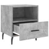 Comodini 2 pz Grigio Cemento 40x35x47,5 cm in Legno truciolato