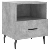 Comodini 2 pz Grigio Cemento 40x35x47,5 cm in Legno truciolato