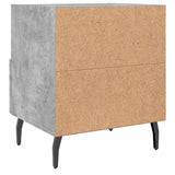 Comodini 2 pz Grigio Cemento 40x35x47,5 cm in Legno truciolato