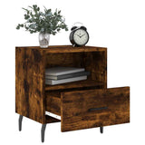 Comodini 2 pz Rovere Fumo 40x35x47,5 cm in Legno truciolato