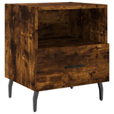 Comodini 2 pz Rovere Fumo 40x35x47,5 cm in Legno truciolato