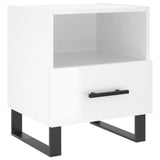 Comodini 2 pz Bianco Lucido 40x35x47,5 cm in Legno truciolato