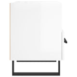 Comodini 2 pz Bianco Lucido 40x35x47,5 cm in Legno truciolato
