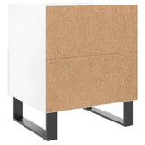 Comodini 2 pz Bianco Lucido 40x35x47,5 cm in Legno truciolato
