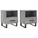 Comodini 2 pz Grigio Sonoma 40x35x47,5 cm in Legno truciolato