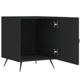 Comodini 2 pz Neri 40x40x50 cm in Legno truciolato