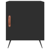 Comodini 2 pz Neri 40x40x50 cm in Legno truciolato