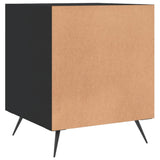 Comodini 2 pz Neri 40x40x50 cm in Legno truciolato