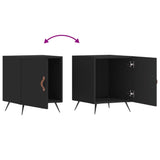 Comodini 2 pz Neri 40x40x50 cm in Legno truciolato