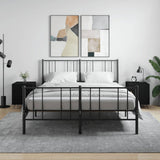 Comodini 2 pz Neri 40x40x50 cm in Legno truciolato