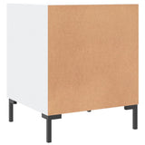 Comodino Bianco 40x40x50 cm in Legno truciolato