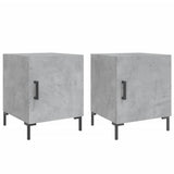 Comodini 2 pz Grigio Cemento 40x40x50 cm in Legno truciolato