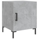 Comodini 2 pz Grigio Cemento 40x40x50 cm in Legno truciolato