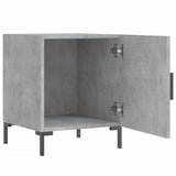 Comodini 2 pz Grigio Cemento 40x40x50 cm in Legno truciolato