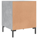 Comodini 2 pz Grigio Cemento 40x40x50 cm in Legno truciolato