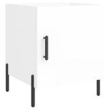 Comodini 2 pz Bianco Lucido 40x40x50 cm in Legno truciolato